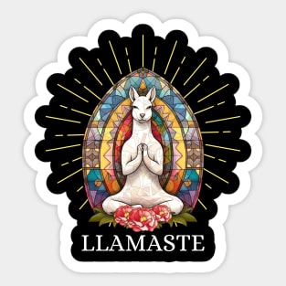 Llamaste. Funny Yoga Saying Phrase Workout Motivation Sticker